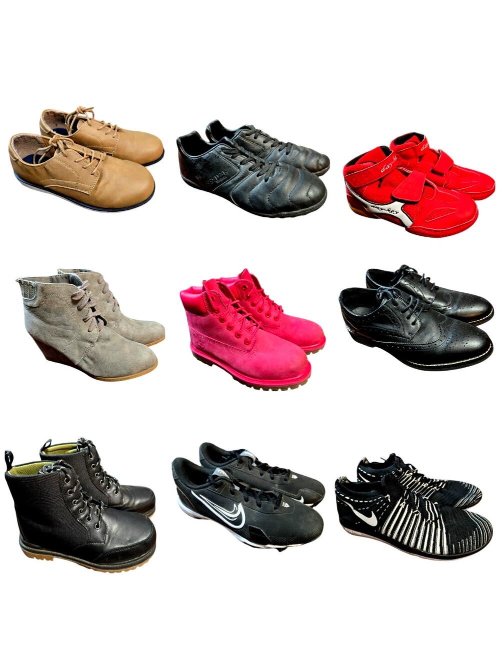 Bulk Boy's Girl's Shoe Lot Of 9 Name Brand Wholesale Reseller ROI Children Nike